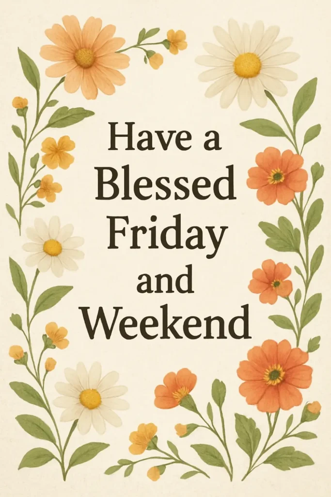 Have a Blessed Friday and Weekend