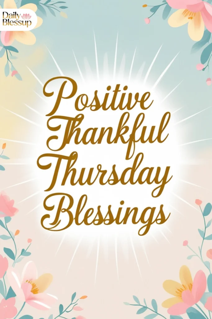 Positive Thankful Thursday Blessings