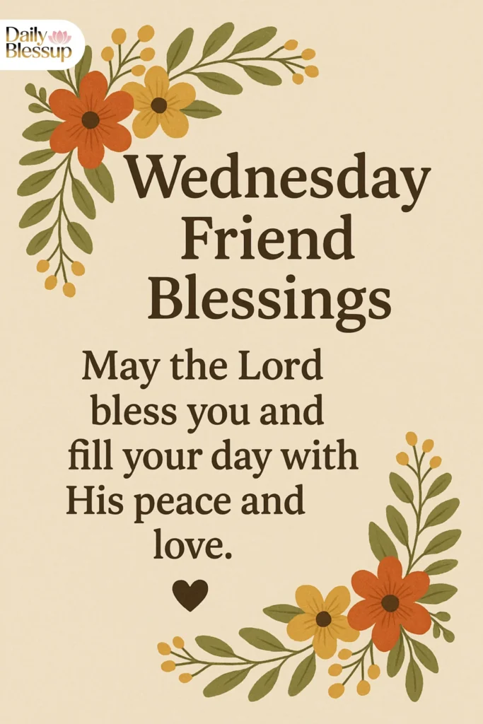 Wednesday Friend Blessings