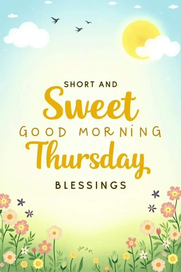 Short and Sweet Good Morning Thursday Blessings