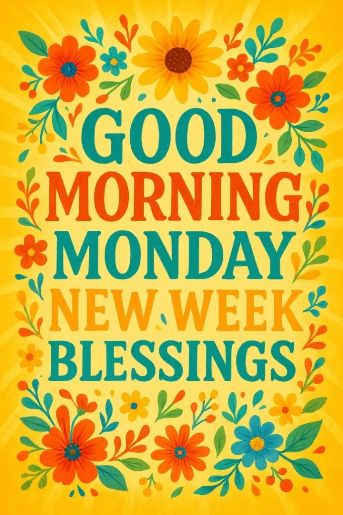 Good Morning Monday New Week Blessings