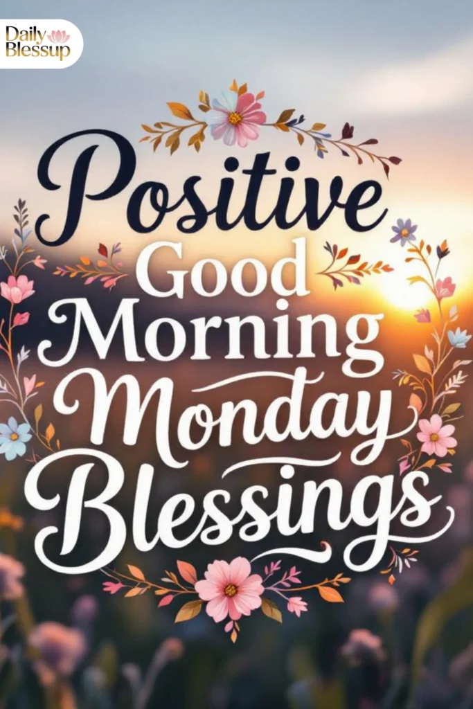 Positive Good Morning Monday Blessings