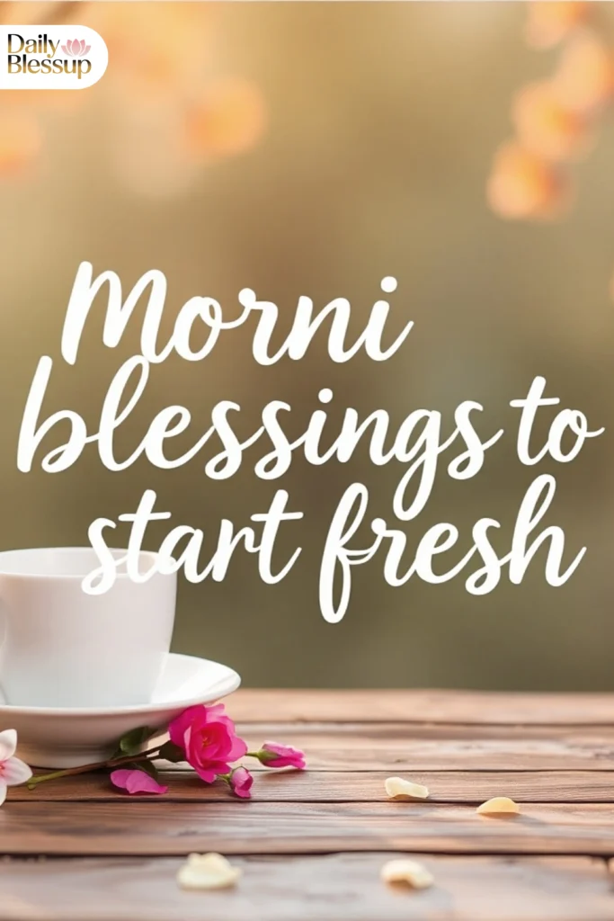 Morning Blessings to Start Fresh