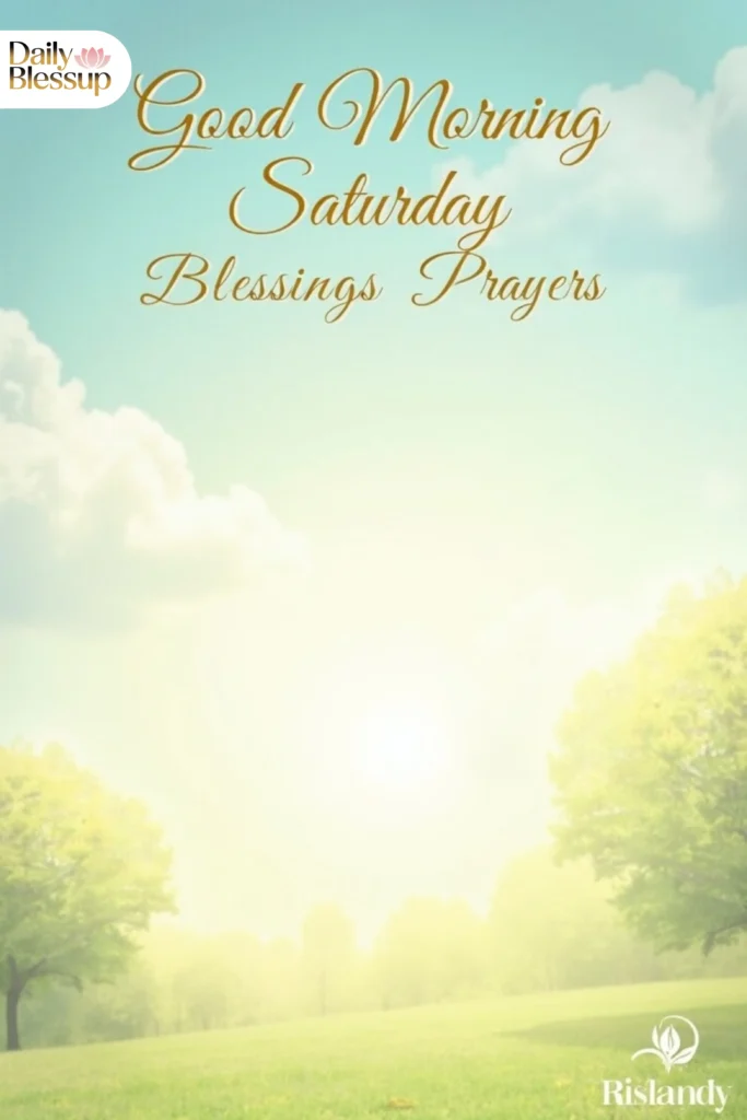 Good Morning Saturday Blessings Prayers