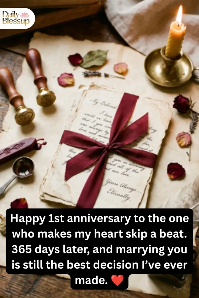 First (1st) Wedding Anniversary Wishes