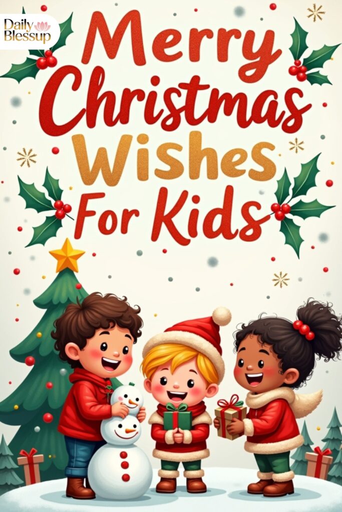 Merry Christmas Wishes for Kids Image