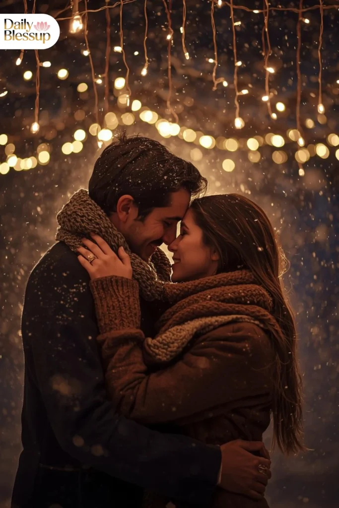 Romantic Christmas Wishes for Couple Photos
