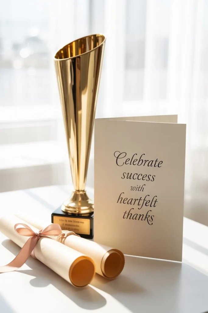 Thank You Notes for Work Achievement